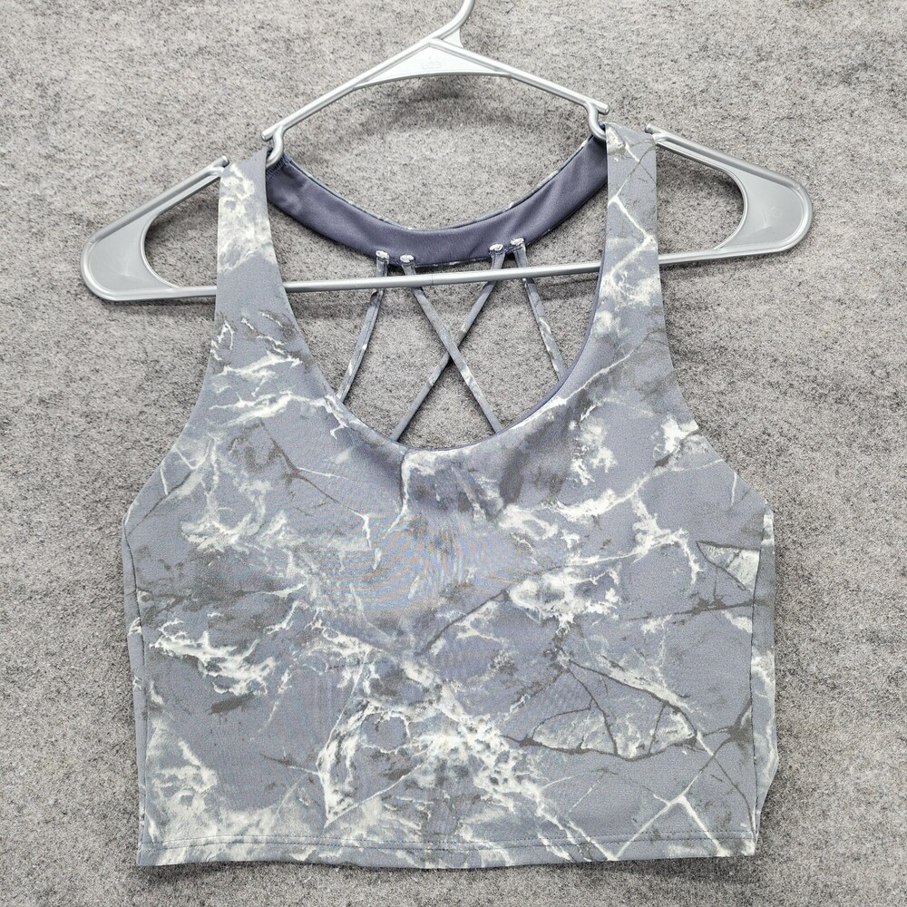 PINK Victoria Secret Sports Bra Womens Small Ultimate Unlined Gray